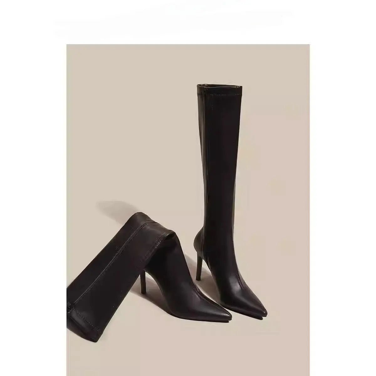 Bottes Cuissardes Blanches Femme - Bout Pointu Style Décontracté Chic - TheSheriffShop