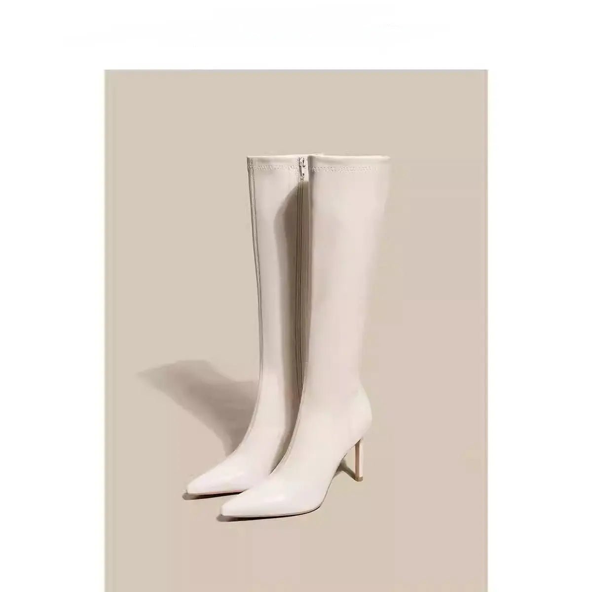 Bottes Cuissardes Blanches Femme - Bout Pointu Style Décontracté Chic - TheSheriffShop