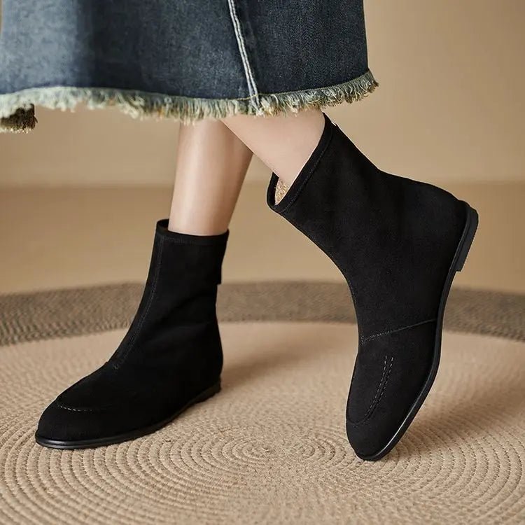 Bottines en cuir suédé et doublée de polaire épaisse - TheSheriffShop