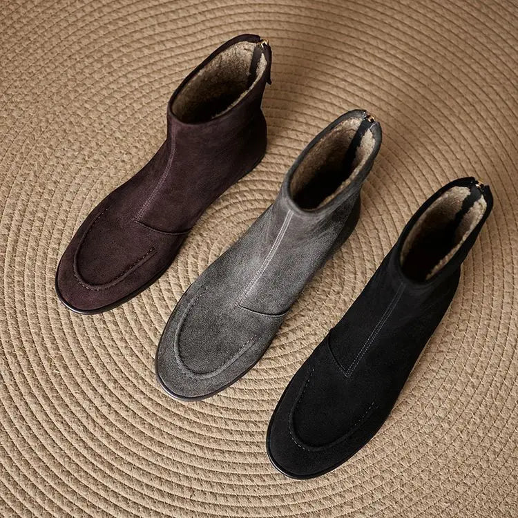 Bottines en cuir suédé et doublée de polaire épaisse - TheSheriffShop