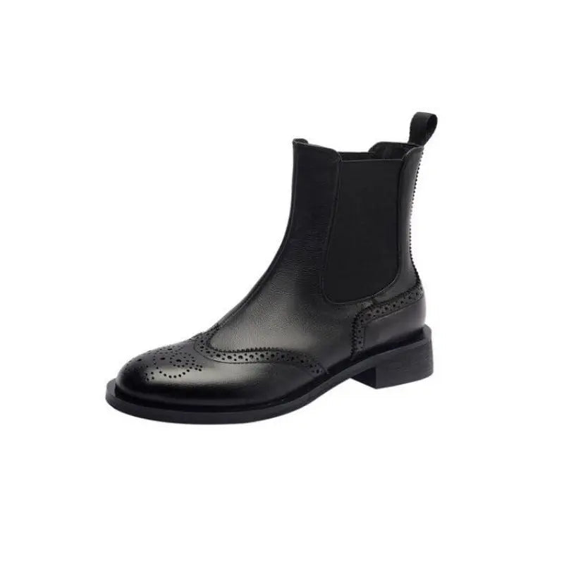 Bottines féminin en cuir style britannique et semelle souple - TheSheriffShop