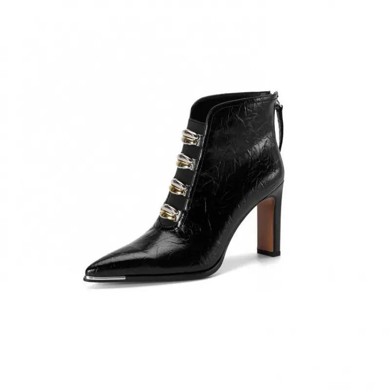 Chic 'Versailles' Ankle Boots with a Back Zip - TheSheriffShop