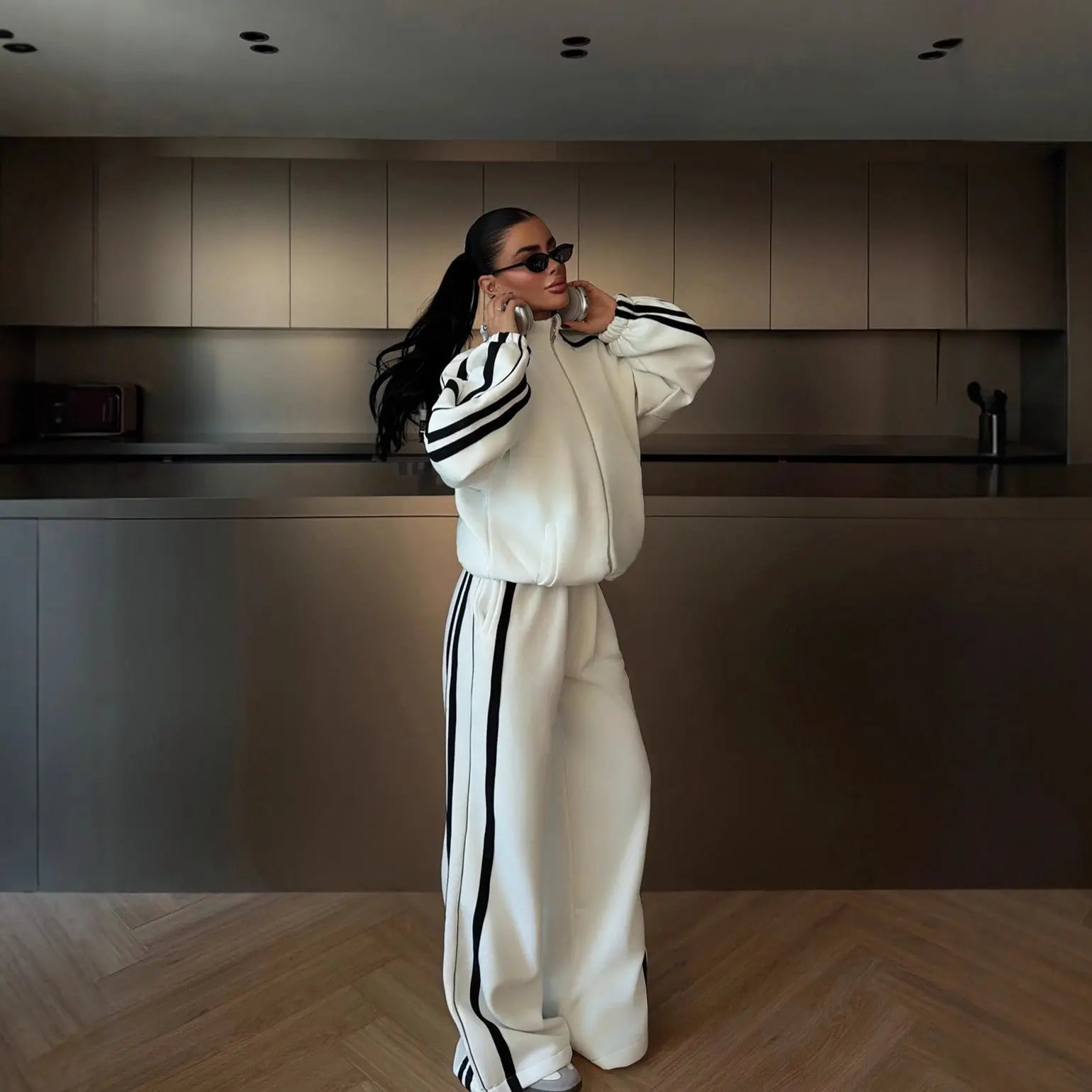 Ensemble de sport décontracté à manches longues et blocs de couleur - TheSheriffShop