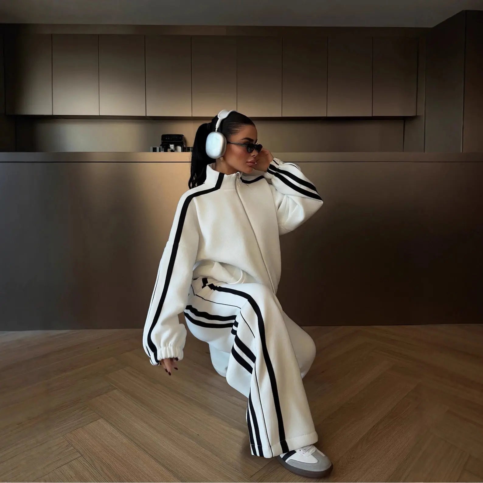 Ensemble de sport décontracté à manches longues et blocs de couleur - TheSheriffShop