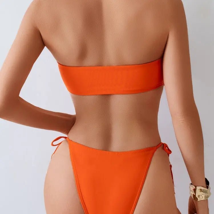 Maillot de bain bikini bustier sans bretelles style européen et américain - TheSheriffShop