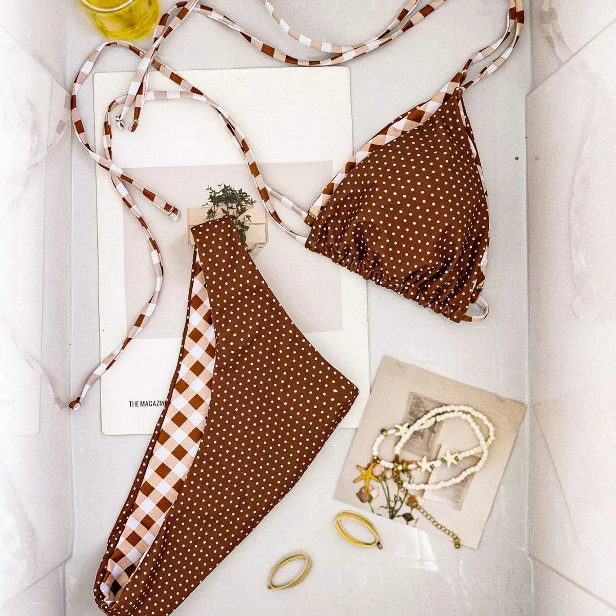 Maillot de bain bikini deux pièces à carreaux - TheSheriffShop