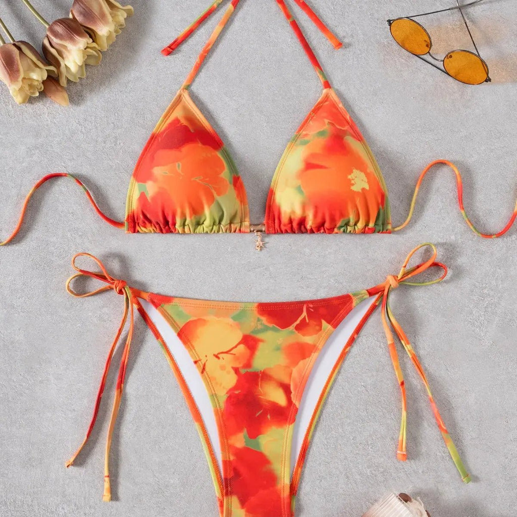 Maillot de bain bikini deux pièces avec pendentif - TheSheriffShop