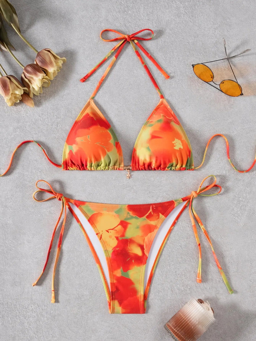 Maillot de bain bikini deux pièces avec pendentif - TheSheriffShop