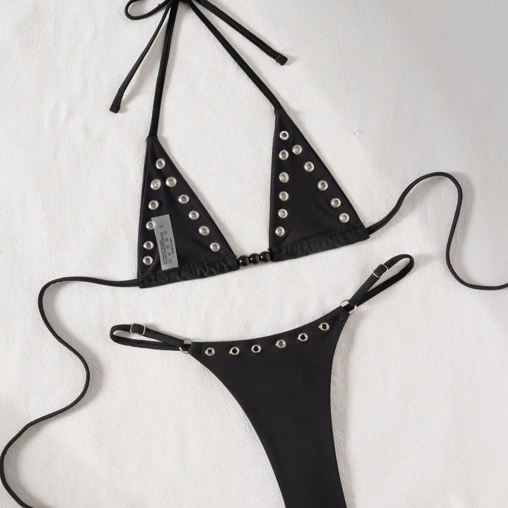Maillot de bain bikini sexy avec anneaux sur les bords - TheSheriffShop