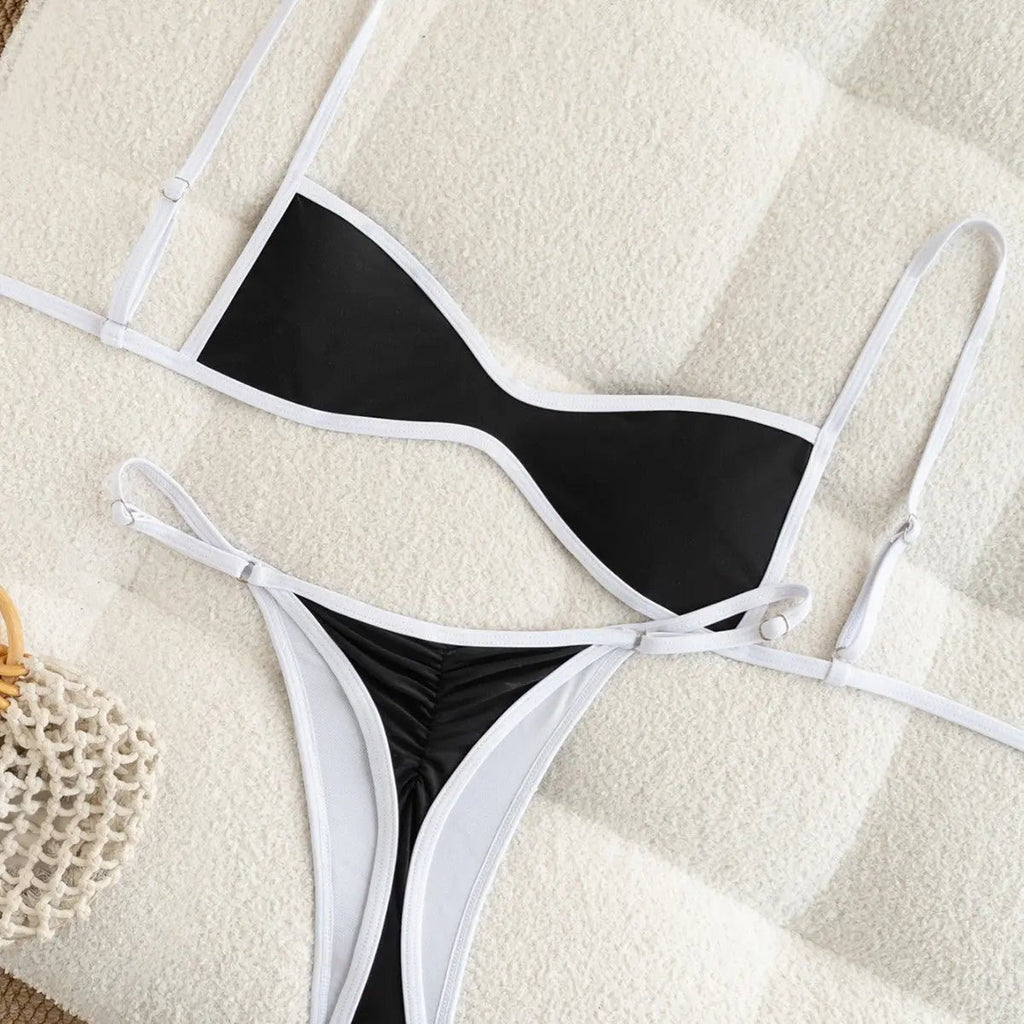 Strapless Bikini Swimsuit with Adjustable Waist - TheSheriffShop